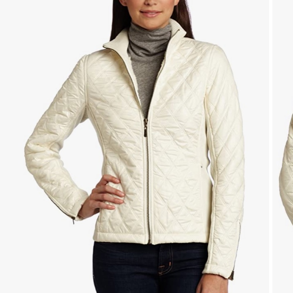 Prana Ivory Sherpa Quilted Ribbed Diva Jacket
